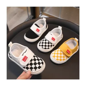 New Design Cute Baby Footwear Kids Fashion Casual Safety Shoes for Boys and Girls School Children Canvas Shoes White