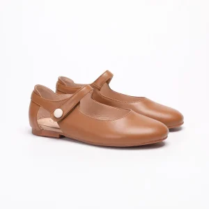 New Design Elegant Comfortable Summer Genuine Leather Flat Mary Jane Shoes for Kids Girls