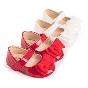 New Design Infant Princess Party Fashion Wedding Rubber Soft Sole Mary Jane Flats Prewalker Baby Dress Shoes