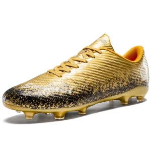 New Design ODM Full Custom Kids Shoes Adult Outdoor PU Leather Long Spike Men’s Soccer Shoes