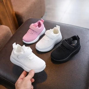 New Design Outdoor Non Slip Soft Sole Sneakers Casual Mesh Kids Breathable Comforthable Sport Shoes for Outdoor