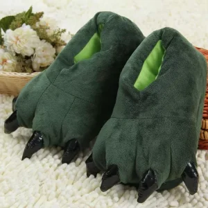 New Design Plush Animal Claw Slippers Funny Kids Warm Slippers