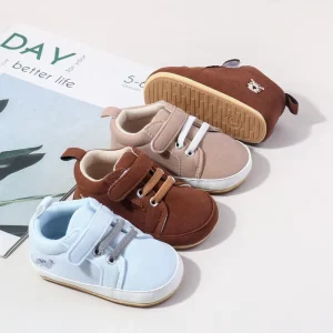New Designs Hook & Loop Design Anti-slip Soft TPR Outsole Baby Boys Shoes Casual Sport Toddler Shoes