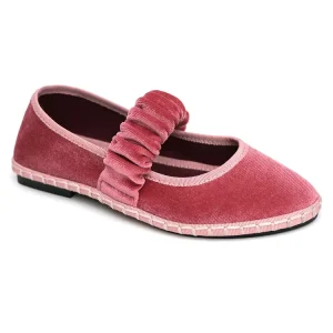 New Designs Velvet Kids Princess Shoes Adults Elastic Mary Jane Flats Shoes