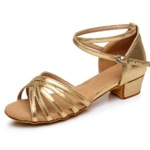 New Fabric Kids Latin Dance Shoes Girls Ballroom Salsa Practice Dancing Shoes