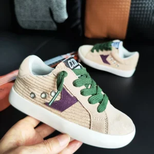 New Fall Corduroy Retro Baby Boy Girls Children’s Sneaker Casual Shoes Skateboarding Dirty Toddler Kids Sneakers Brand