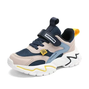 New Fashion Children Sneakers for Boys Mesh Breathable Running Sports Shoes Kids Thick Soft Soled Flat Casual Shoes Outdoor
