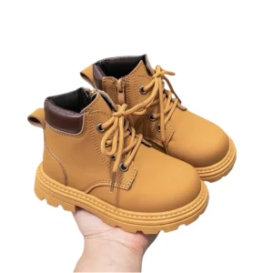 New Fashion Children’s Flat Ankle Boots Man Made Leather Boots Children’s Casual Boots Attractive Price New Type