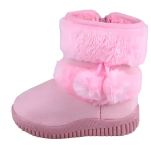 New Fashion Girls Children Snow Boots Comfortable Popular Thick Warm Kids Soft Sole Boots Kids Cute Plush Fur Non-slip Boots