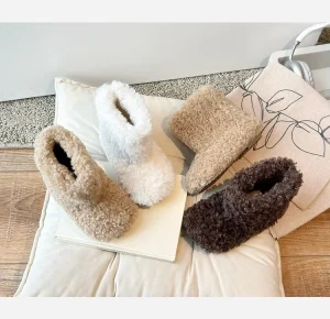New Fashion High Quality Anti Slip Sole Winter Kid Shoes Soft Cotton Warm Plush Boots for Boys and Girls Ankle Height