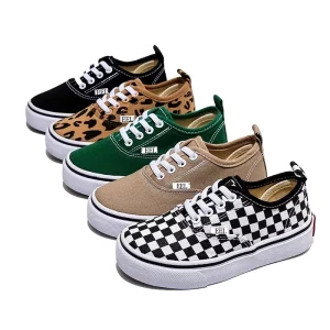 New Fashion Sneakers for Kids Pure Color Canvas Casual Shoes with Soft Sole for Boys and Girls