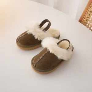 New Fashion Toddler Children Casual Thicken Loafers Casual Fluffy Shoes 23-32#
