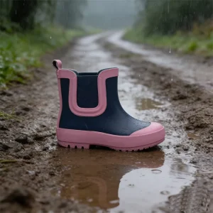 New Fashion Trendy Low Height Kids Waterproof Rain Boots Fishing Garden Boots