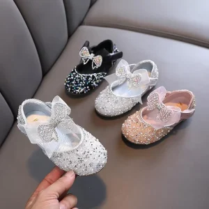 New Fashion Version Single Pu Dance Performance Shoes for Girls Fall Princess Bow Style for Students Summer Spring