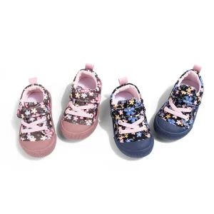 New Floral Kids Canvas Sneakers Unisex Boys Girls Breathable Comfort Autumn Outdoor Travel & Back to School Gift