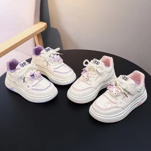 New Girls For Cartoon Platform Spring Synthetic Casual Skate Shoes Children Fashion All Match Shoes