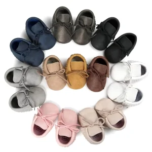 New Hard Sole Soft PU Leather Baby Girls Boy Shoes Fringe Baby Moccasins For 0-24 M