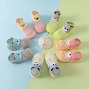 New High Quality Cute Design Cotton Toddler Prewalker Shoes Soft Sole Non Slip 0 3 Years Infant Floor Baby Socks