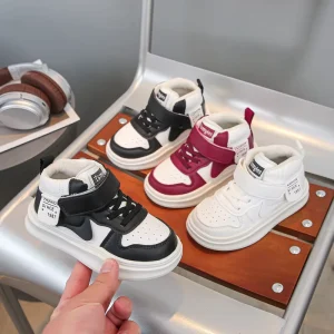 New High Top Board Toddler Casual Sneakers for Girls and Boys Non Slip Summer and Winter Running Shoes for Kids