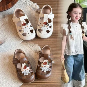 New Kids Baby Boutique Summer Cartoon Sandals Children Leather Sandals