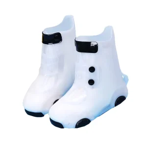 New Kids Rain Shoes Protector Reusable Waterproof Rain Boot Anti slip Thickened Non slip Rainproof Foot Cover Child Silicone