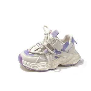 New Kids’ Sport Shoes Light Sole Casual Shoes Men’s and Women’s Student Black Shoes for School Kids