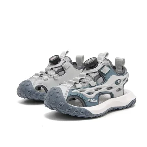 New Model Boy Sandals Closed Toe Safety Quick Lace EVA Summer Kids Shoes 28-39 Fashion Top Quality USA Child Sandal