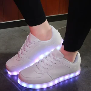 New Model USB Charge Unisex Flashing Adult Light up Kids LED Shoes