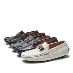 New Models Leather Kids Clothes and Shoes Casual Wear School Dress Big Size 26-41 Flat Loafers China Brand