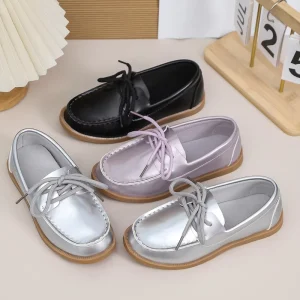 New Popular Spring Autumn Children Loafer Shoes PU Leather Fashion Boys Girls Dress Shoes