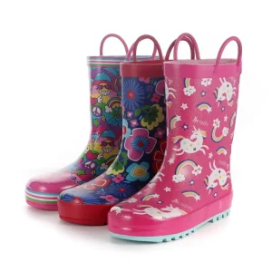 New Rubber Kids Non Slip Waterproof Rain Shoes for Boys Girls Cartoon Cute Outdoor Children Rain Boots Baby Water Shoes