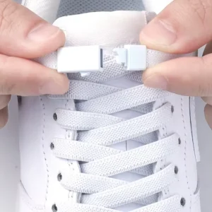 New Running Shoelaces Without Ties Flat Elastic Lace for Basketball No Tie Shoelace Press Buckle Shoe Laces Clip for Kids Adult