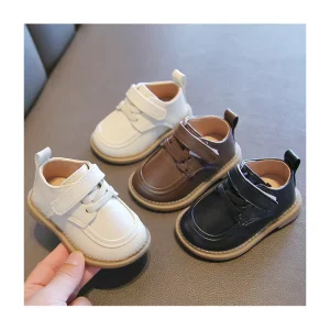 New School Dress Shoes for Children Girls Fashion Baby Boy Footwear School Styles Ankle Soft Kids White Wedding Shoes