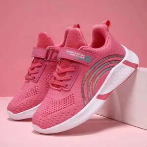 New Sports Shoes Children Mesh Breathable Sneakers Lightweight Fashion Girls Running Shoes Kids Athletic Training Footwear Hot
