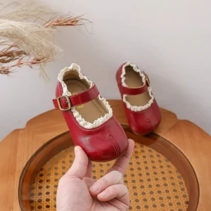 New Spring Autumn Baby Girl’s Small Ankle Leather Shoes 1 2 Years Old Children’s Princess Non slip Soft soled Toddler Shoes