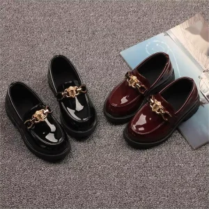 New Spring Autumn Boutique Children School Shoes Pu Leather Sweet Dress Shoes for Girls