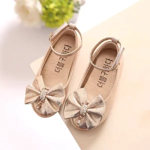 New Spring Children Outwear Bow Sweet Princess Dancing Dress Shoes for Girls