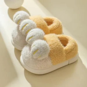 New Style Children’s Cotton Shoes with Soft Soles Anti-slip Suitable for Home Use and Warm with Plush Fabric