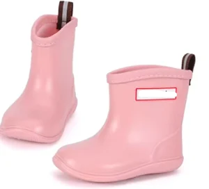 New Style Custom Accepted Kids Boots pink Rubber Rain Shoes for Children