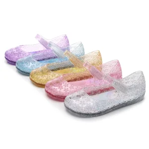 New Style Jelly Sandals Colorful Baotou Simple Princess Beach Shoes Baby Girl’s Sandals