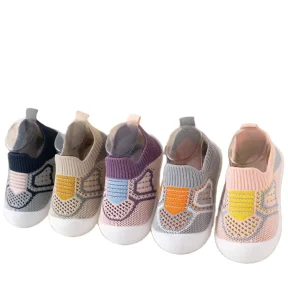 New Style Kids Custom Walking Solid Color Toddler Baby Rubber Sole Shoes Non slip Floor Socks
