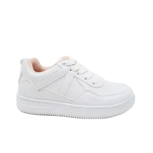New Style Lace up Boys and Girls Sneakers White School Shoes for Kids