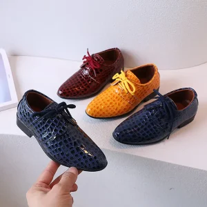 New Style Spring Autumn Children Leather Shoes Casual Gentleman Style Boy Dress Shoes
