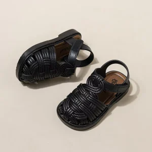 New Stylish Kids Fashion Shoes PU Leather Soft Sole Beach Sandals for Baby Boy Girl