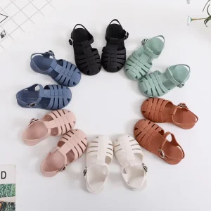 New Summer Autumn Winter Toddler Kids Children Girls Boys Outdoor Slip-On Fashion Sandals Jelly Soft Bottom Baby Shoes