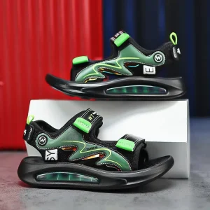 New Summer Boys Sandals Open Toe Soft Sole Beach Shoes Non Slip Air Cushion Sports Beach Shoes for Big Kids