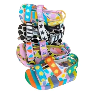 New Summer Children’s Melissa Kids Sandals Girls Boys Contrast Color Dot Star Flat Bottom Sports Casual Roman Beach Shoes