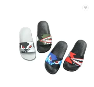 New Summer Children’s Slippers for Boys Girls Sandals Cartoon Shark Kids Flip Flop Home Bath Shoes Baby Casual Flat Beach Shoes