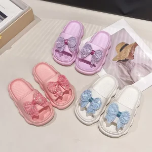 New Summer Girls Princess Slipper Collection Children’s EVA Cartoon Slides Butterfly Themed Beach Sandals for Girls