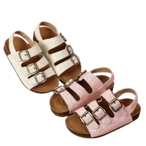 New Summer Shoes for Girls Boys Beach Cork Sandals Baby Clogs Shoes Kids Buckle Sandals New Fashion Casual Children’s Shoes